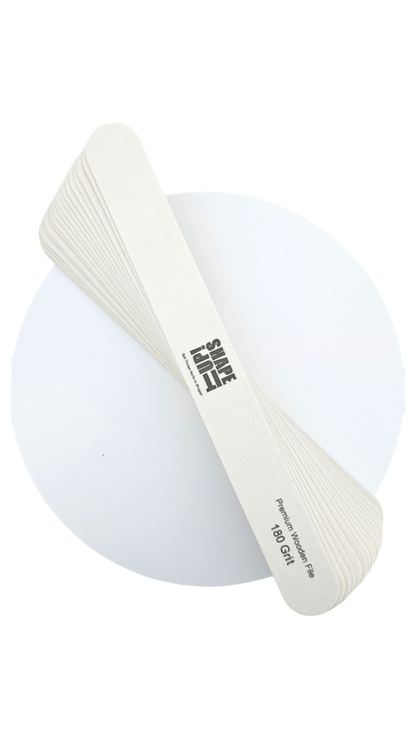 Shape It Up Premium Holzfeile, dünn, gerade, 120/180 (20 Stück)