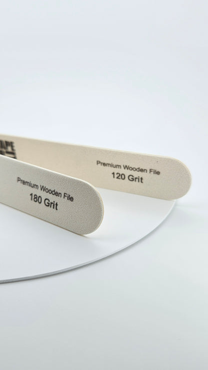 Shape It Up Premium Holzfeile, dünn, gerade, 120/180 (20 Stück)