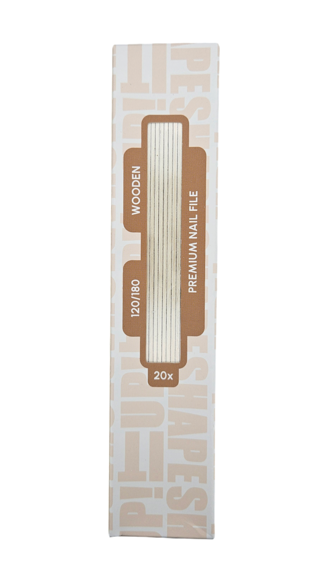 Shape It Up Premium Holzfeile, dünn, gerade, 120/180 (20 Stück)