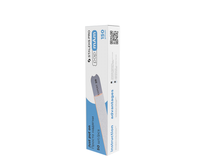Staleks Pro Expert 22 PapmAm gerade Nagelfeile Weiß 50 Stück (DFCE-22-Serie)