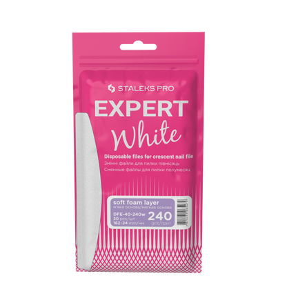 Staleks Pro Expert 40 Austauschbare Nagelfeilen Halbmond mit Schaumstoff 30 Stück (DFE-40 Serie)
