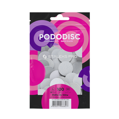 Staleks Soft Base Nachfüllpads für Pododisc L Weiß (50 Stk.) (PDFS-25-Serie)