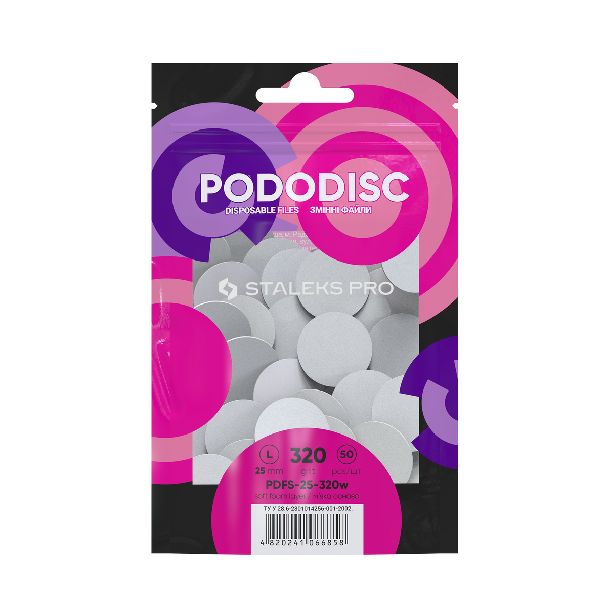 Staleks Soft Base Nachfüllpads für Pododisc L Weiß (50 Stk.) (PDFS-25-Serie)