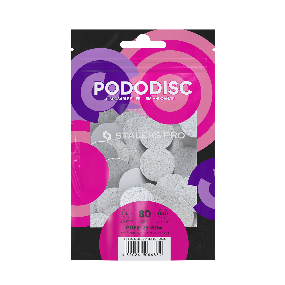 Staleks Soft Base Nachfüllpads für Pododisc L Weiß (50 Stk.) (PDFS-25-Serie)