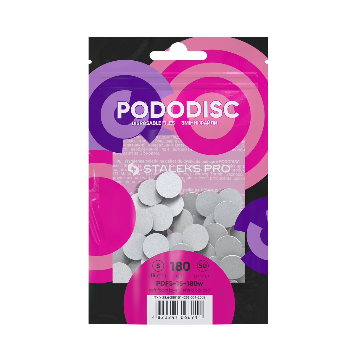 Staleks Soft Base Nachfüllpads für Pododisc S Weiß (50 Stk.) (PDFS-15-Serie)