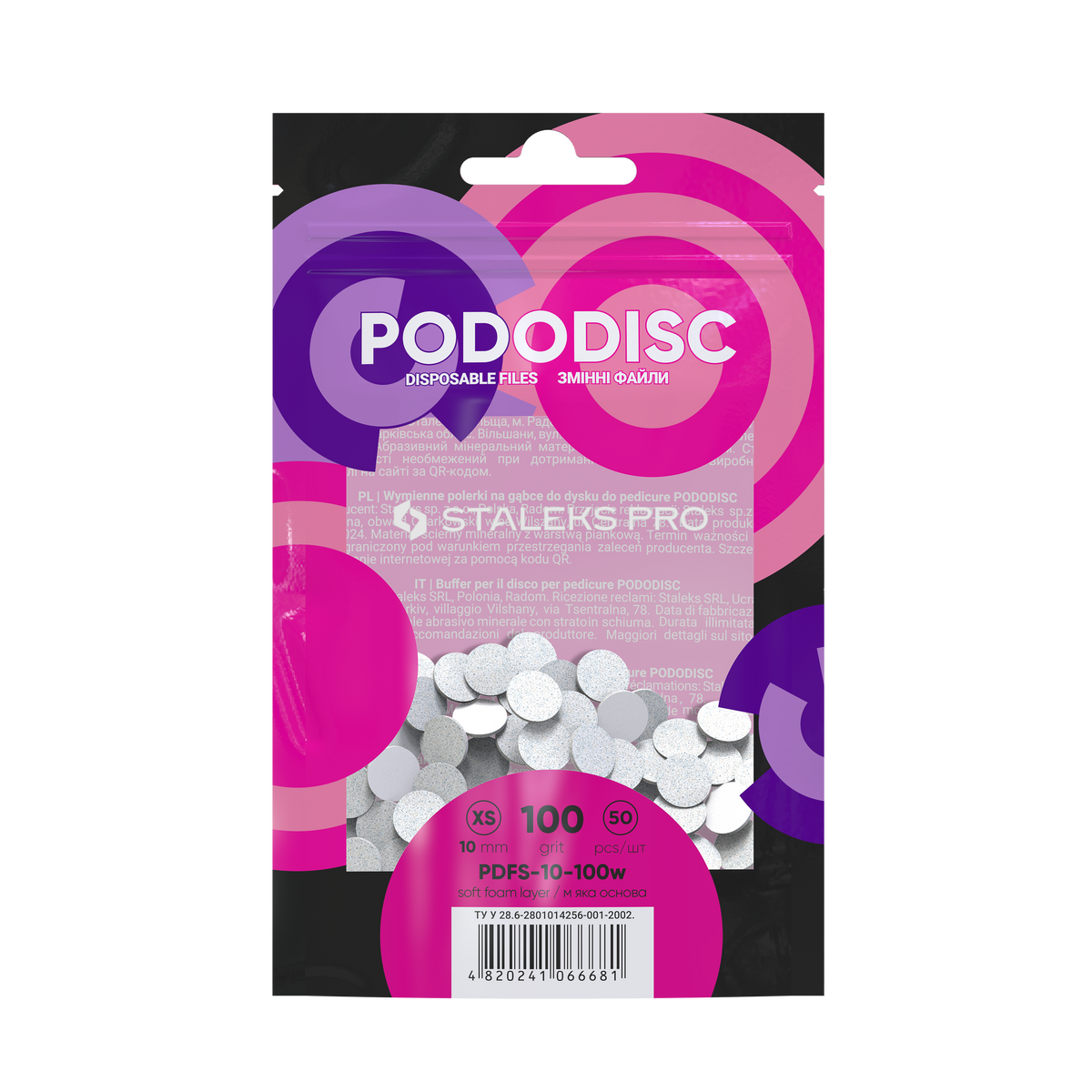 Staleks Soft Base Nachfüllpads für Pododisc XS Weiß (50 Stk.) (PDFS-10-Serie)