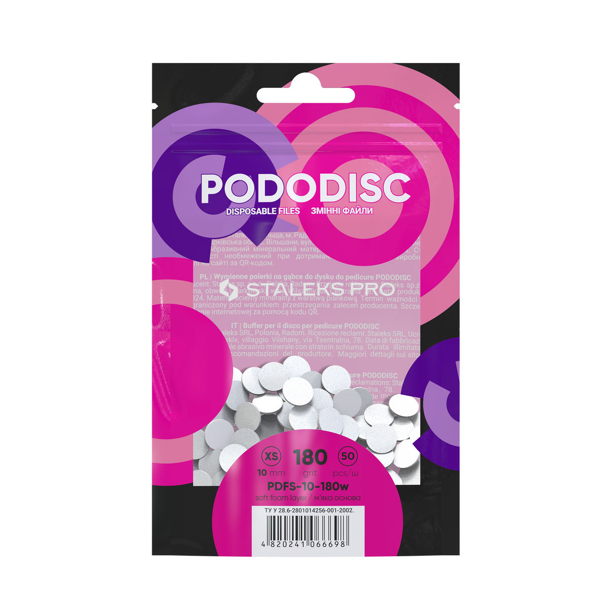 Staleks Soft Base Nachfüllpads für Pododisc XS Weiß (50 Stk.) (PDFS-10-Serie)