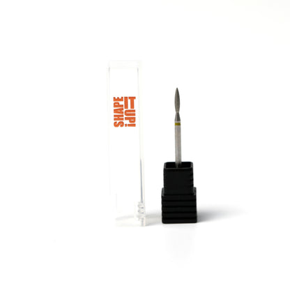 Shape It Up Diamantfräser Lang Scharfe Flamme 2.0mm Gelb (Maniküre Pediküre)
