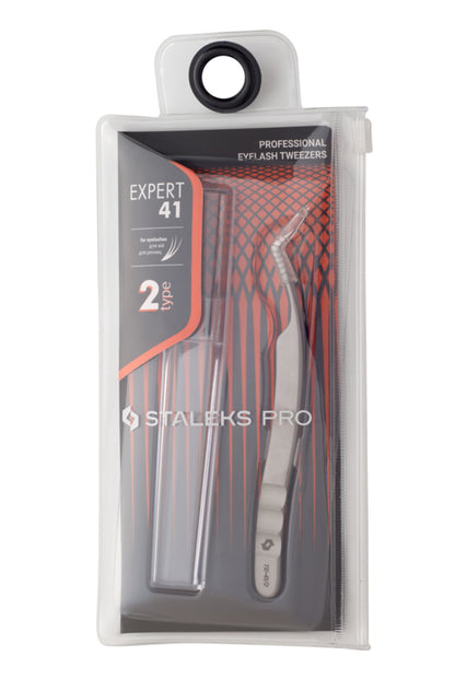 Staleks Pro Wimpernpinzette Expert 41 Typ 2 L-förmig 40 (TE-41/2)