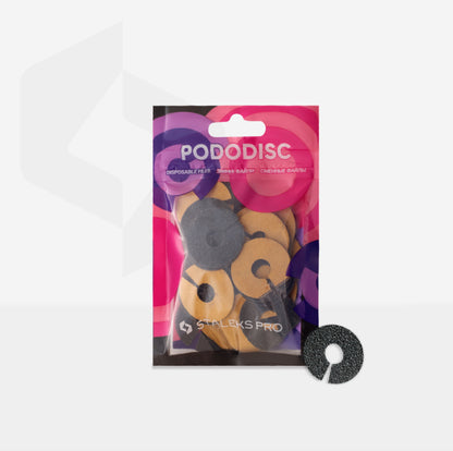 Staleks Ringförmige Nachfüllpads Für Pododisc L Schwarz (50 Stk.) (PDFR-25-Serie)