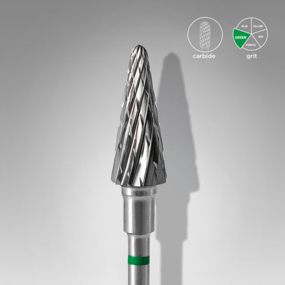 Staleks Hartmetall-Nagelfräser Spitzer Konus Grün 6.0mm (FT71G060/14)