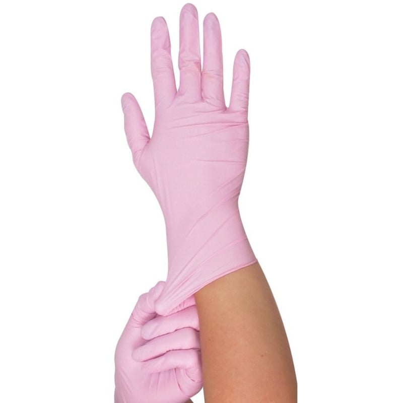 Merbach Nitrilhandschuhe Rosa Größe M