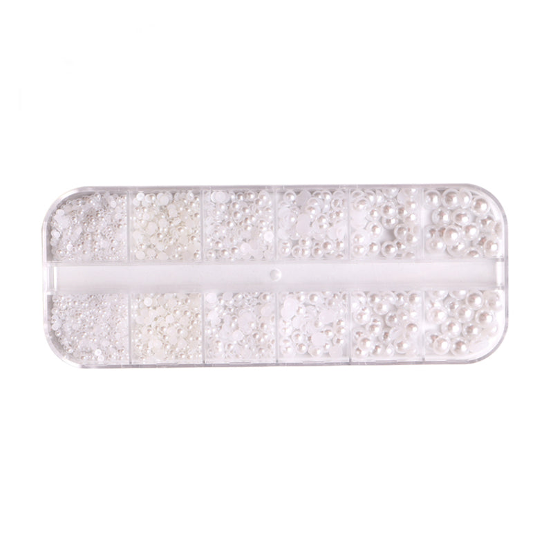 Colortone Flatback Perlen Weiß