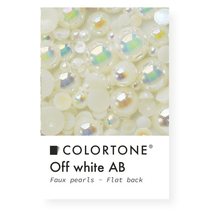 Colortone Flatback Perlen Gebrochen Weiß AB