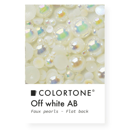 Colortone Flatback Perlen Gebrochen Weiß AB