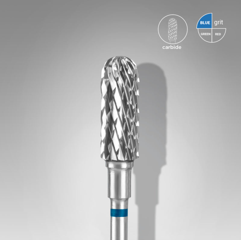 Staleks Karbid Nagelfräser Abgerundeter Zylinder Blau 5.0mm (FT30B050/13)