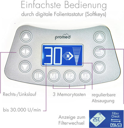 Promed 4030-SX2 Elektrischer Nagelfräser mit Staubabsaugung